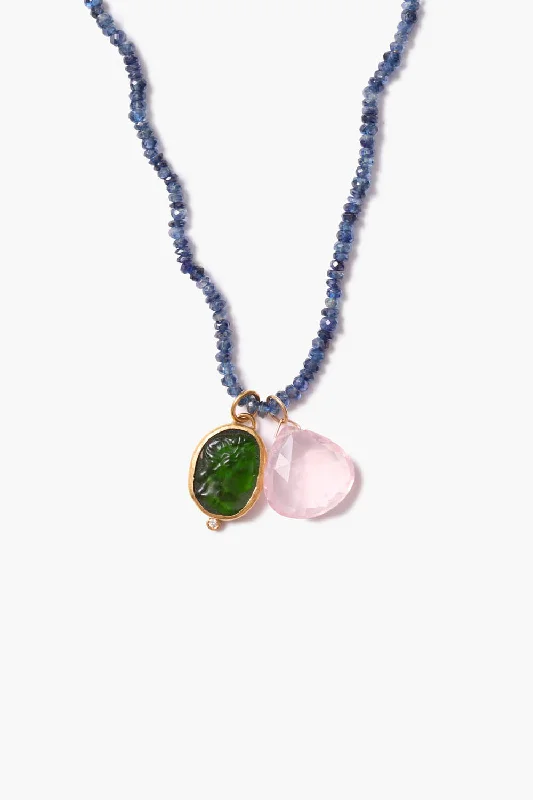 women teardrop necklaces -14k Neptune Cameo Necklace Multi