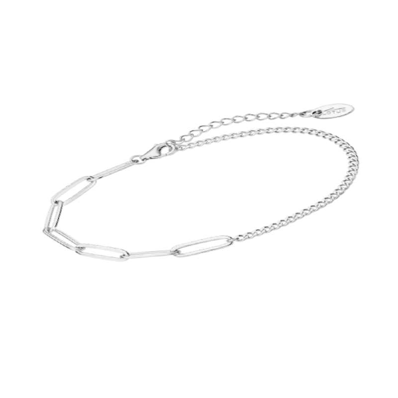 women braided bracelets -Open Link Silver Bracelet