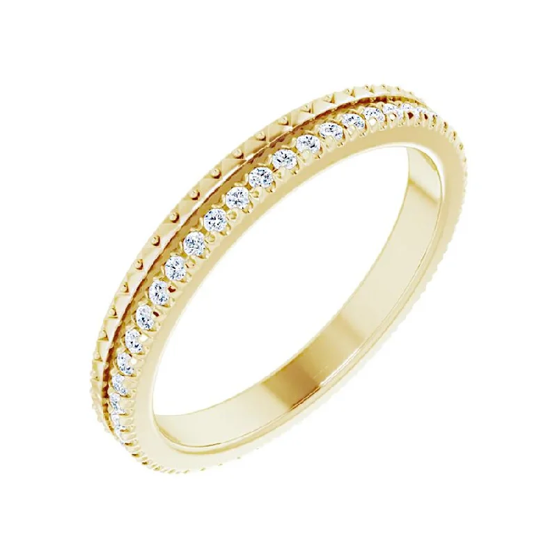 women solitaire rings -14K Yellow 1/5 CTW Natural Diamond Eternity Band