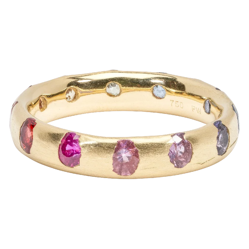 women solitaire rings -Rainbow Celeste Ring - Made to Order