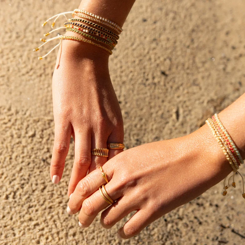 women cuff bangles -Dazzle Beads Adjustable Bracelet