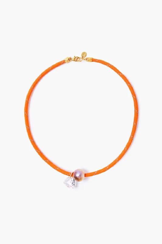 women infinity pendant necklaces -Na Pali Necklace Orange