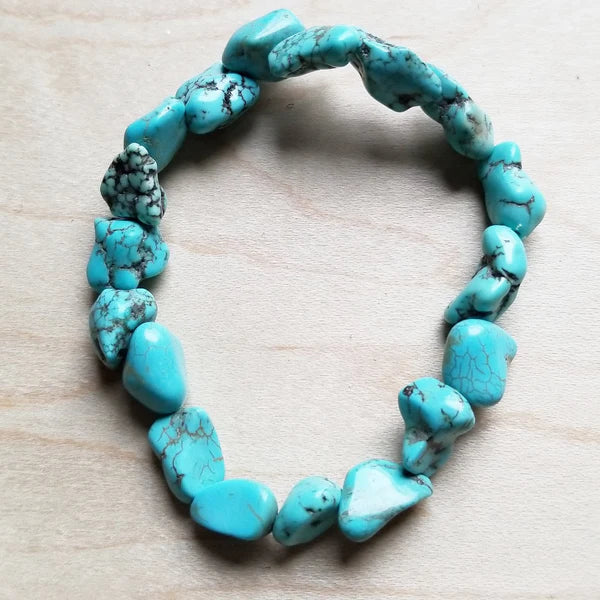 women chunky bracelets -Chunky Turquoise Bracelet