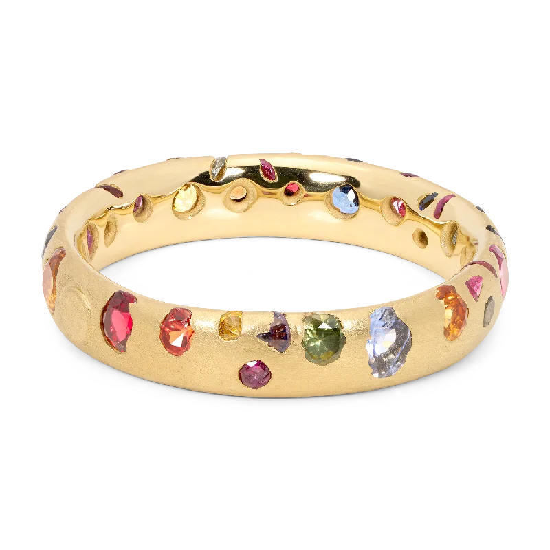 women custom rings for women -Rainbow Confetti Ring - Size 6.5 - 11850