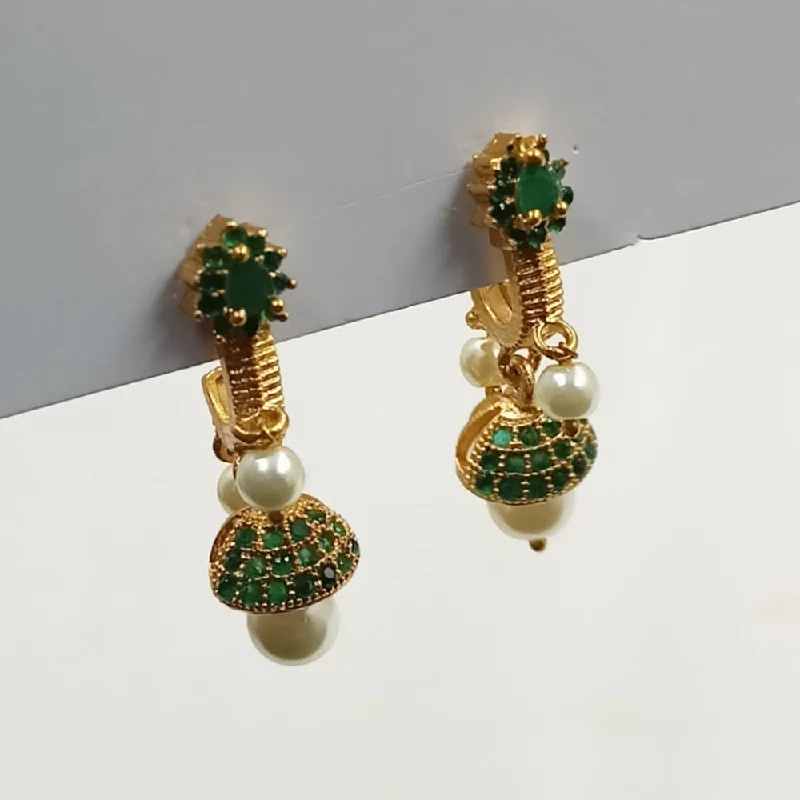 women drop earrings -Padmawati Bangles Gold Plated Austrian Stone Jhumki