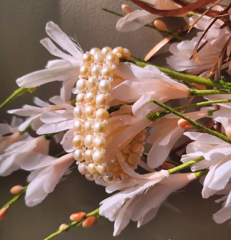 women gemstone bangles -Pink Layered Pearl Bracelet