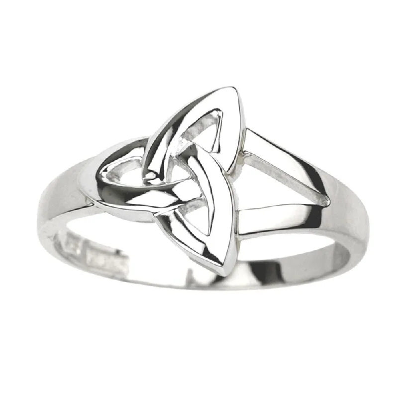 women affordable engagement rings -Sterling Silver Trinity Knot Ring: Delicate Elegance with Happy Customers