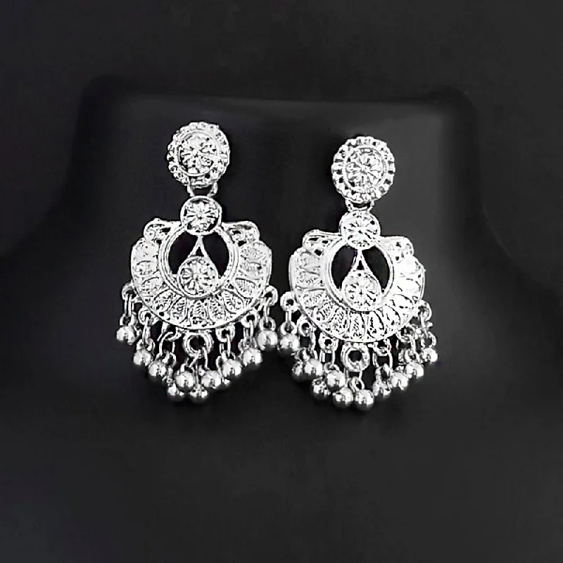 women personalized stud earrings -Shubh Arts Oxidised Plated Dangler Earrings