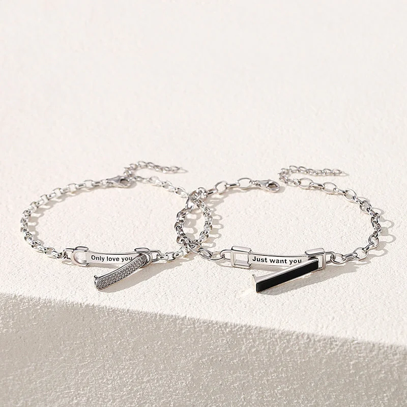 women men’s bracelets -Secret Message Couple Bracelets