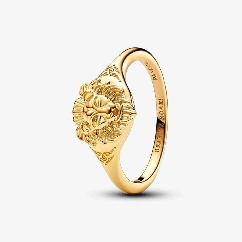 women antique rings -PANDORA : Game Of Thrones Lannister Lion Ring - Gold