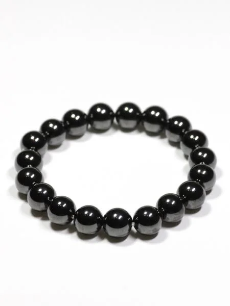 women engraved bangle sets -10mm Hematite Bracelet