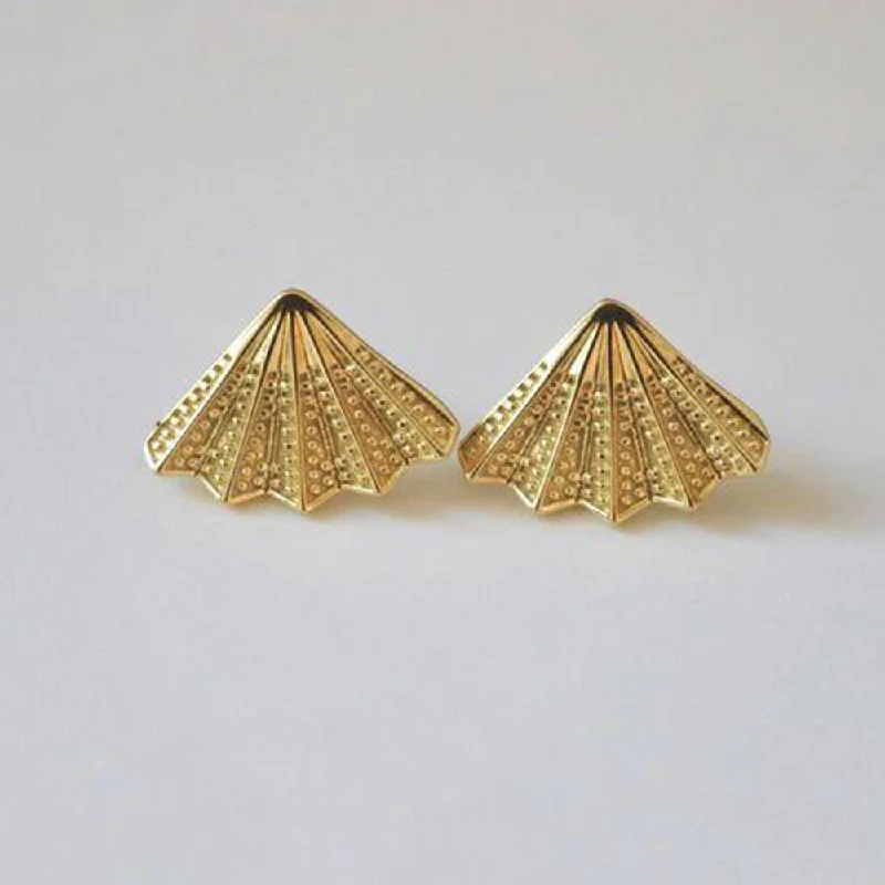 women diamond earrings -Manath Jewels Gold Plated Matte Finish Korean Style Stud Earrings