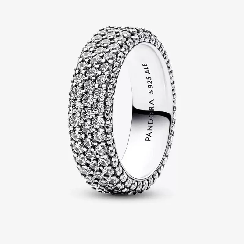 women classic rings -PANDORA : Pandora Timeless Pavé Triple-row Ring