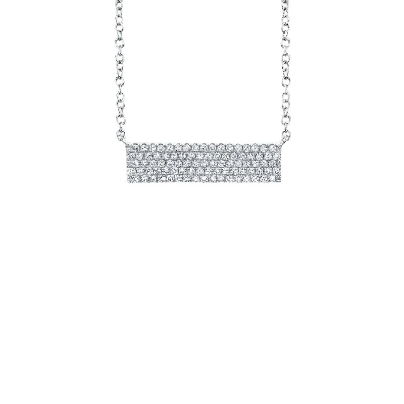 women crystal necklaces -Shy Creation Pave Diamond Bar Necklace