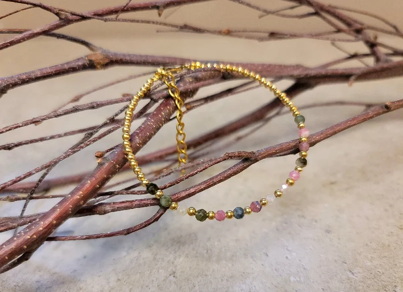 women twisted bracelets -Tourmaline Partial Bracelet