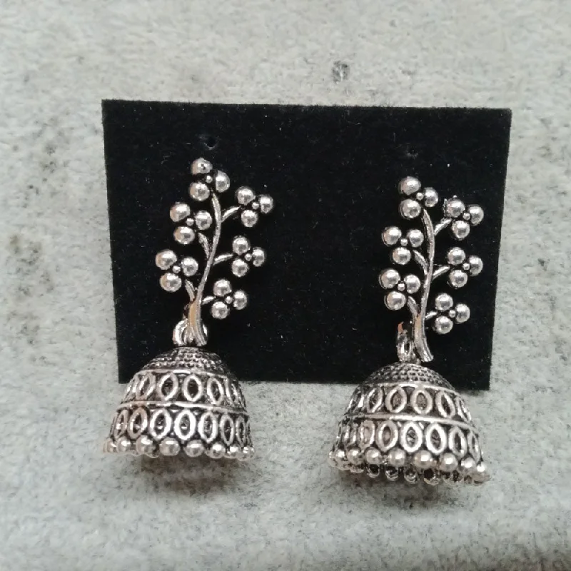 women modern earrings -Bhavi Jewels Oxidised Plated Pack Of 24  Jhumki Earrings - TAHEAR78