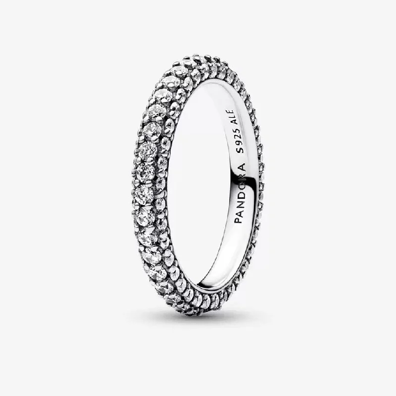 women custom rings for women -PANDORA : Pandora Timeless Pavé Single-row Ring in Sterling Silver