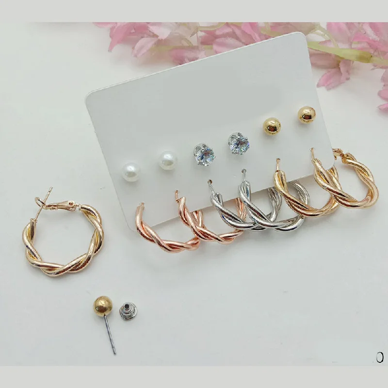 women vintage earrings -SP Jewellery Hoop Earrings Combo