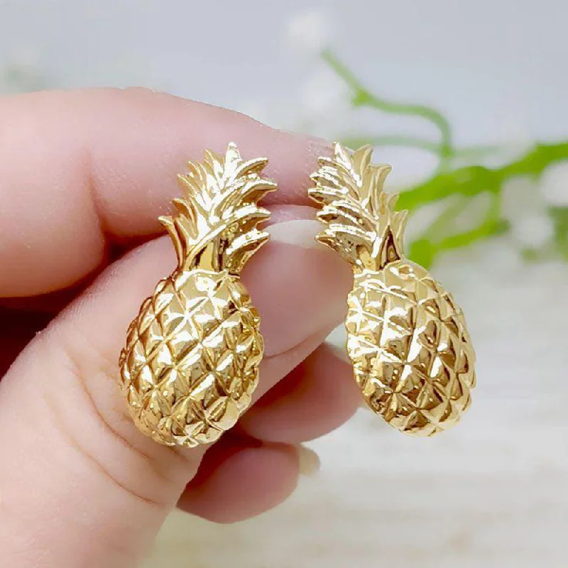 women chandelier earrings -Manath Jewels Gold Plated Matte Finish Korean Style Stud Earrings