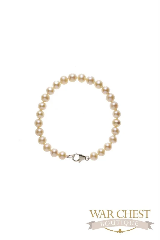 women thin bangles -Pink Pearl Bracelet