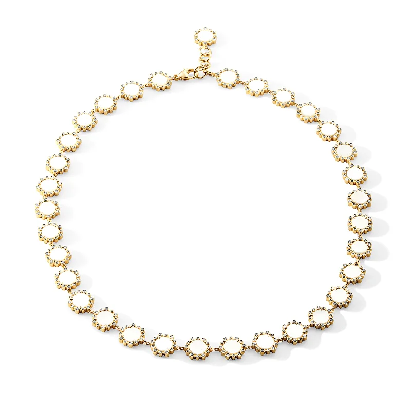 women statement gold necklaces -18 Inch Diamond Necklace