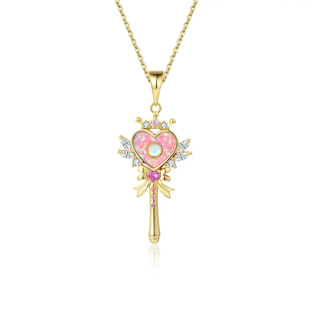 women fancy necklaces -Aisha Wand Pendant