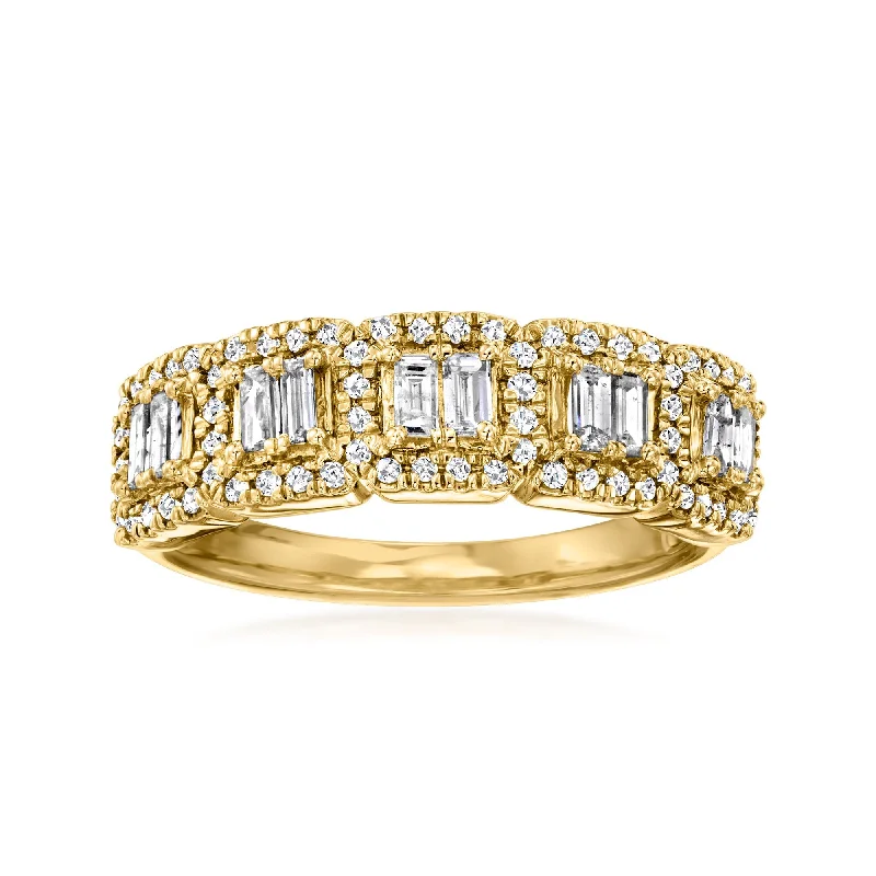 women vintage-inspired engagement rings -Ross-Simons Diamond Ring in 14kt Yellow Gold