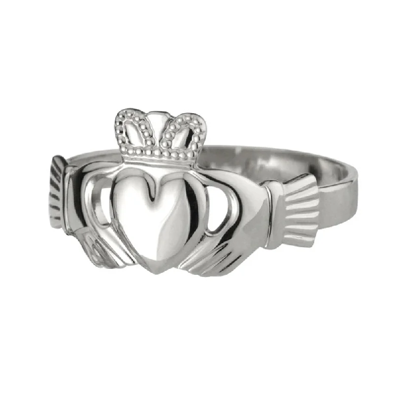 women modern wedding rings -Men's Sterling Silver Claddagh Ring: Quality, Comfortable Fit