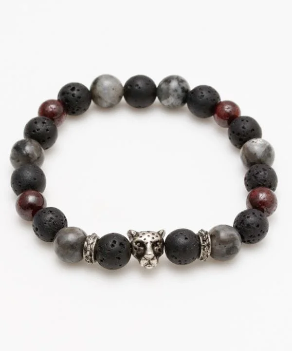 women beaded bracelets -Birthstone x Lava Stone Bracelet