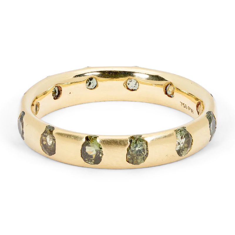 women gold rings -Green Celeste Ring - Made to Order