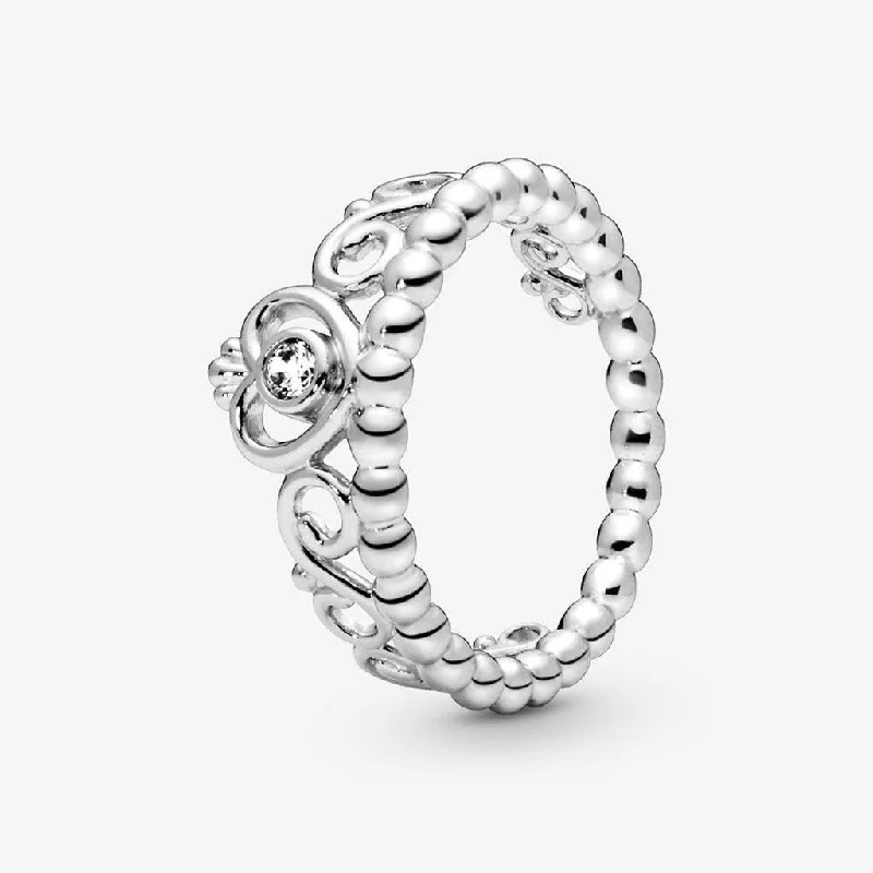 women elegant wedding rings -PANDORA : Princess Tiara Crown Ring