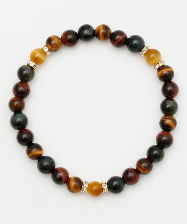 women large bangles -JIRITSU - Golden x Red Tiger Eye Bracelet