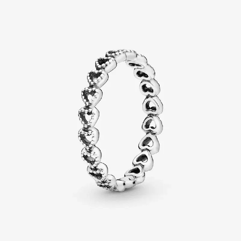 women romantic rings -PANDORA : Band of Hearts Ring