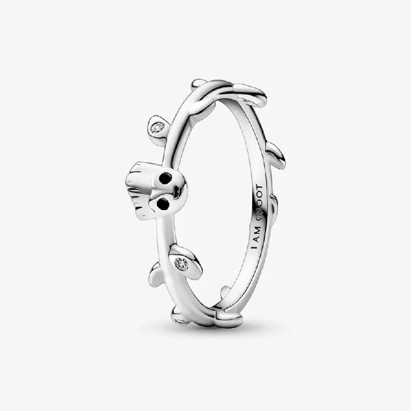 women halo diamond rings -PANDORA : Marvel Guardians Of The Galaxy Groot Leaf Ring