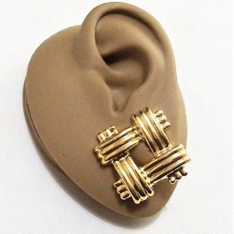 women statement earrings -Manath Jewels Gold Plated Matte Finish Korean Style Stud Earrings