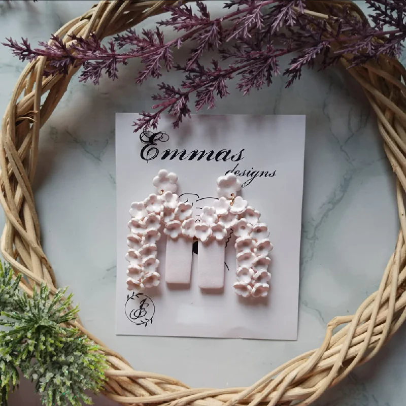 women pearl earrings -Emmas Designs Clay Dangler Earrings