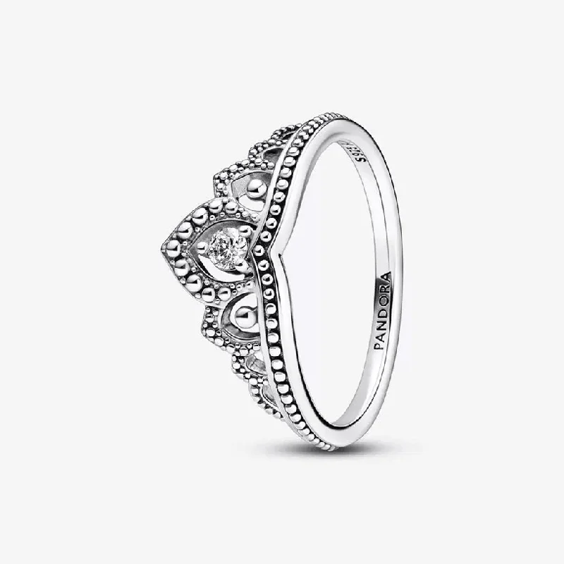 women classic rings -PANDORA : Regal Beaded Tiara Ring