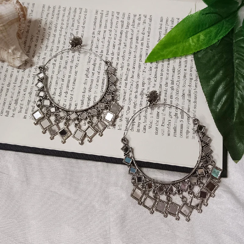 women chandelier earrings -Bhavi Jewels Oxidised Plated Dangler Earrings