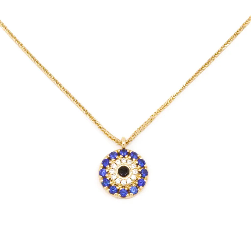 women gold necklaces -14KT Evil Eye Protector Necklace