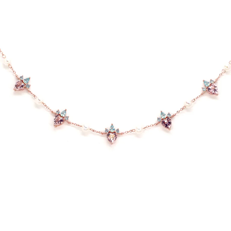 women long necklaces -Strawberry Pearl Necklace