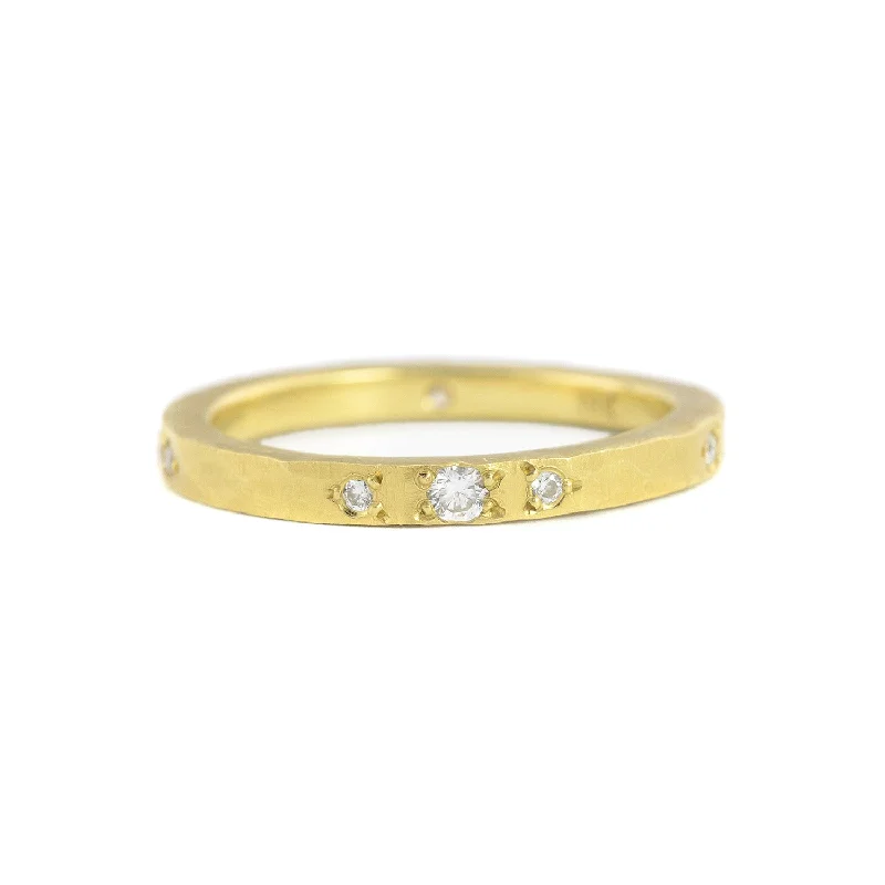 women diamond solitaire rings -Etruscan Diamond Plain Band by Dawes Design