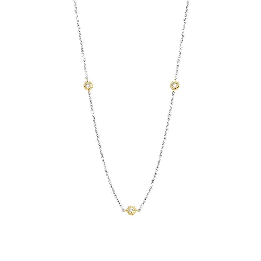 women minimalist gold necklaces -Ti Sento Milano Twisted Stations Necklace