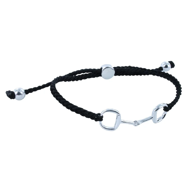 women pearl chain bracelets -Silver Snaffle Friendship Bracelet