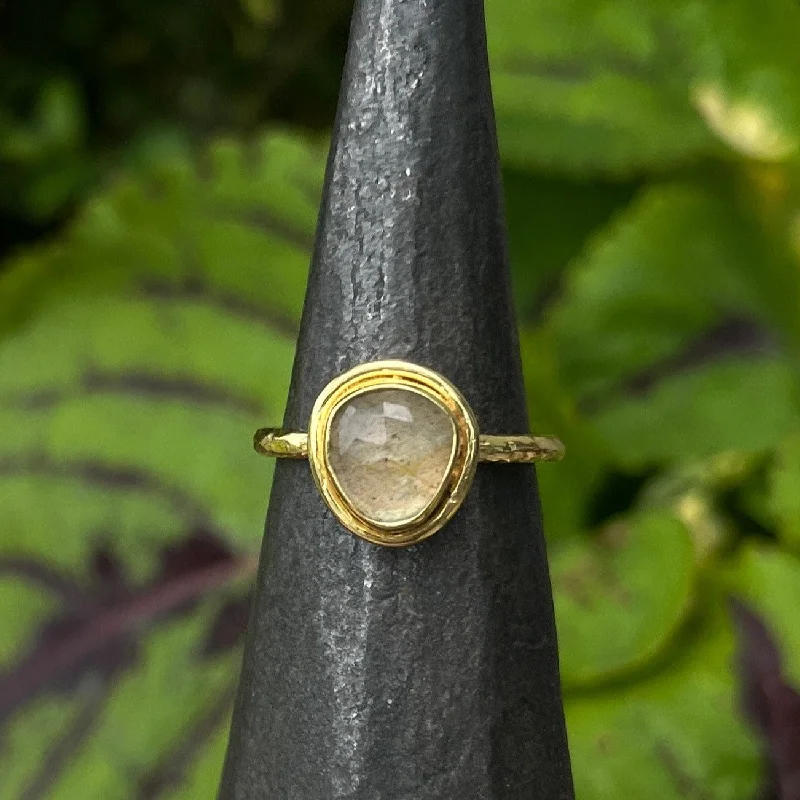 women eternity engagement rings -NEW! Organic Labradorite Candy Ring in 18K Gold Vermeil by Sarah Richardson