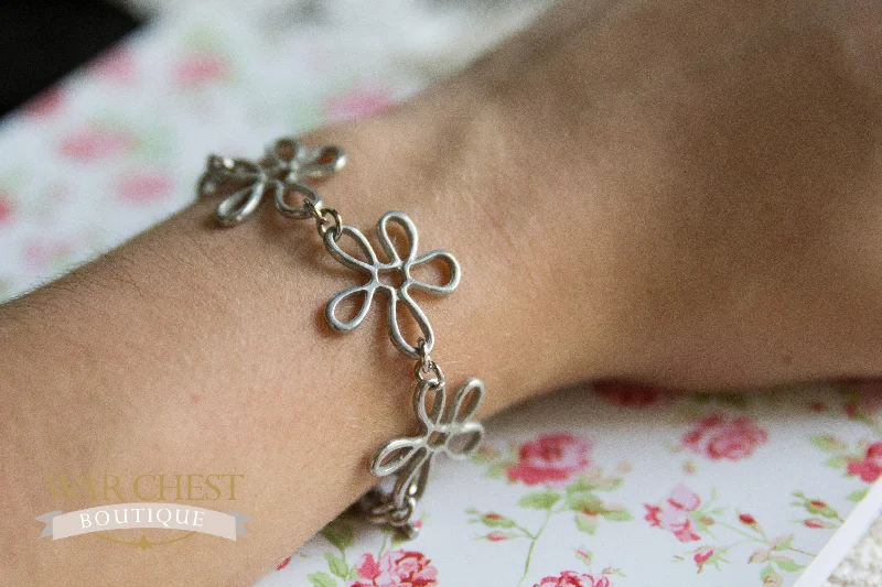 women leather bracelets -Daisy Chain Bracelet