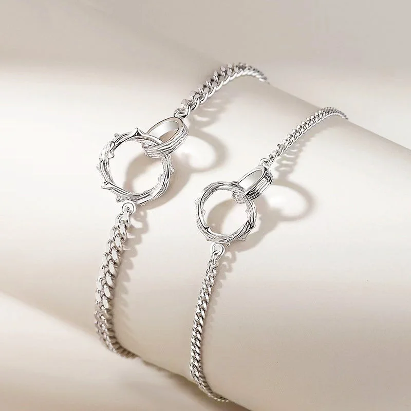 women double chain bracelets -Thorny Affection Couple Bracelets