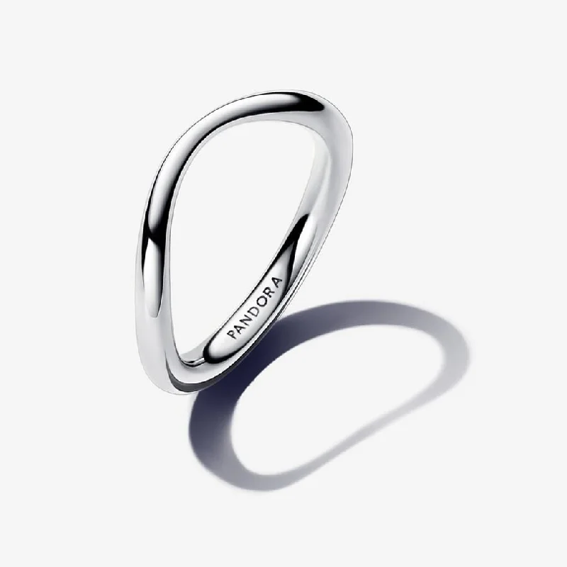 women anniversary rings -PANDORA : Organically Shaped Band Ring in Sterling Silver