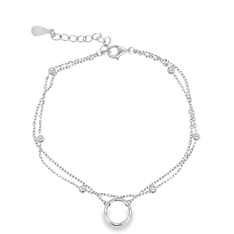 women engraved bracelets -Silver Bracelet - Cristallo Di Milano