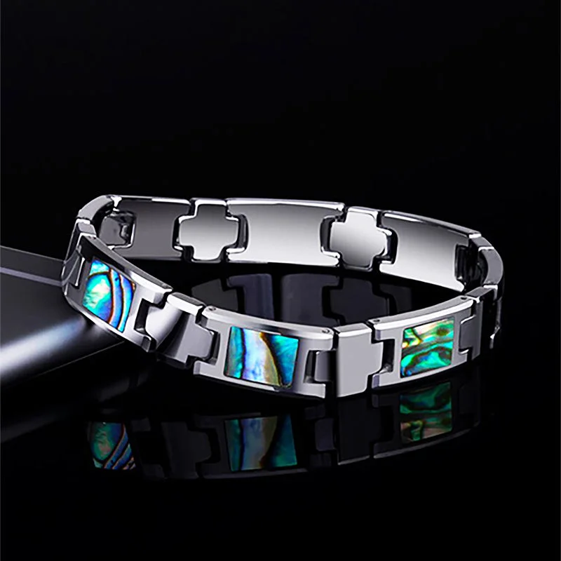 women thin bangles -Deep-Sea Shell Tungsten Bracelet