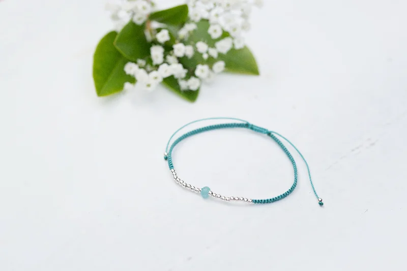 women bangles -Tiny Silver Dot Bracelet